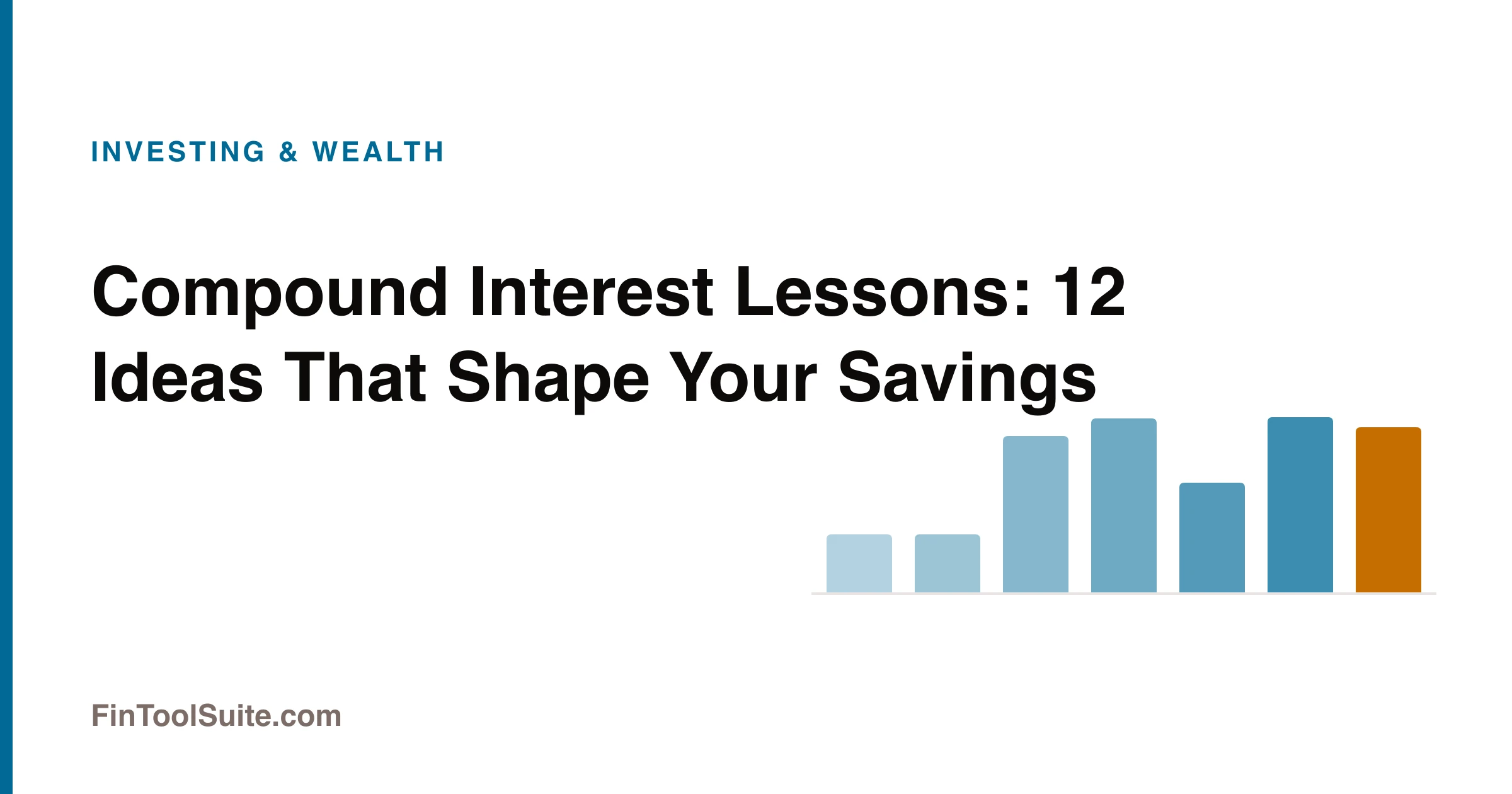 A rising curve showing how compound interest grows a balance over time