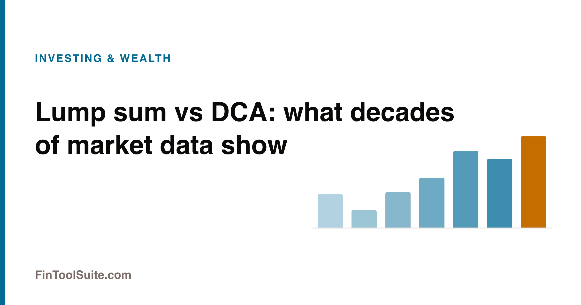 Two investment paths compared: a lump sum deployed at once versus dollar cost averaging over twelve months