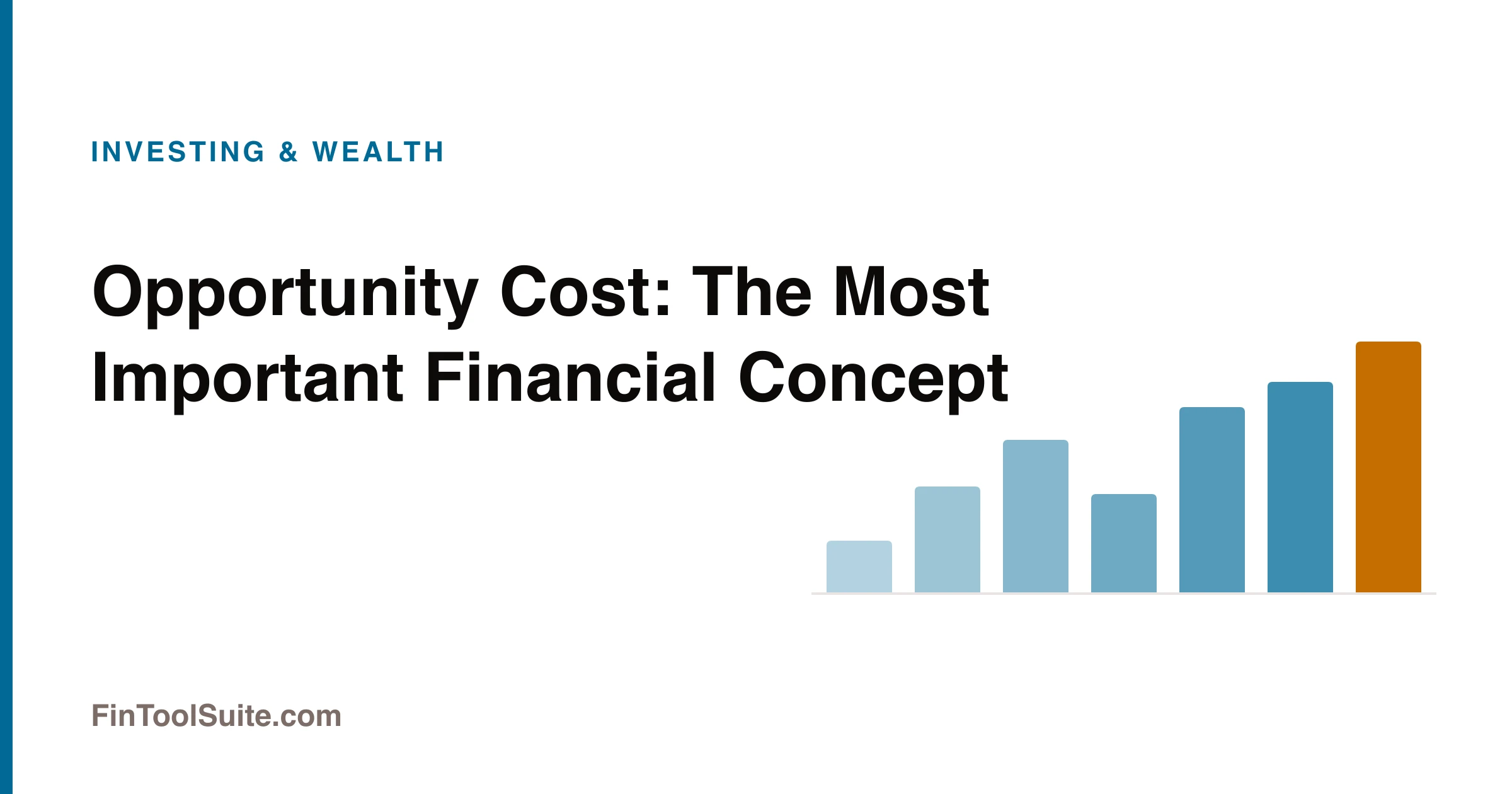 Two projected growth paths diverging to illustrate opportunity cost over ten years